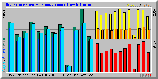 Usage summary for www.answering-islam.org