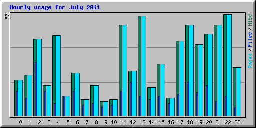 Hourly usage for July 2011