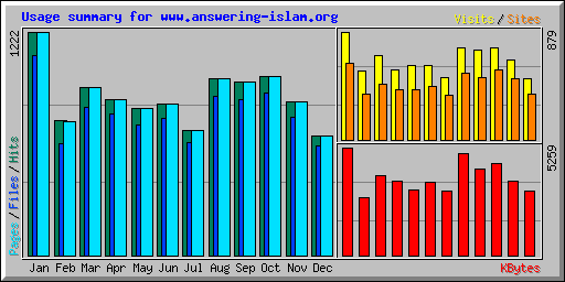 Usage summary for www.answering-islam.org