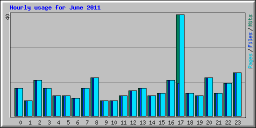 Hourly usage for June 2011