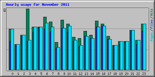 Hourly usage for November 2011