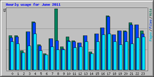 Hourly usage for June 2011