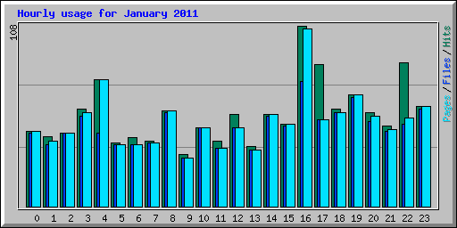 Hourly usage for January 2011