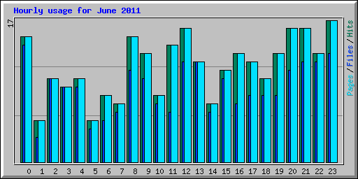 Hourly usage for June 2011
