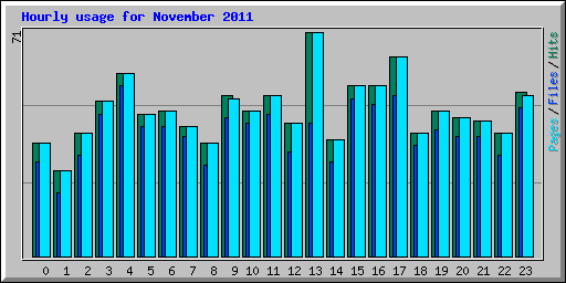 Hourly usage for November 2011