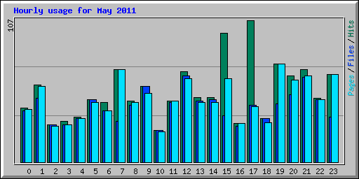 Hourly usage for May 2011