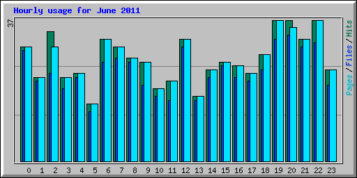 Hourly usage for June 2011
