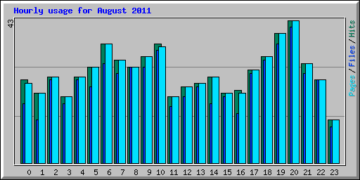 Hourly usage for August 2011
