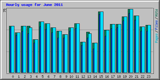 Hourly usage for June 2011