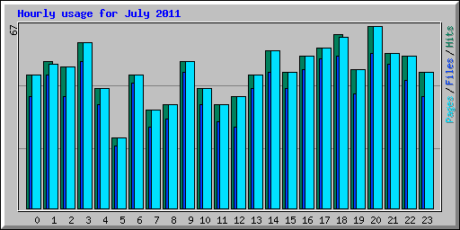 Hourly usage for July 2011