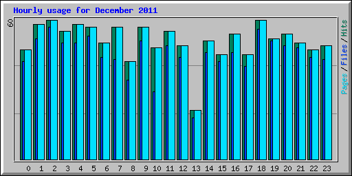 Hourly usage for December 2011