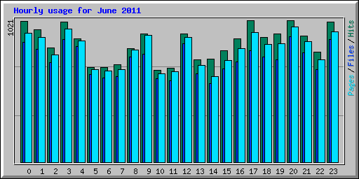 Hourly usage for June 2011
