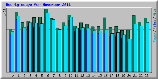 Hourly usage for November 2011