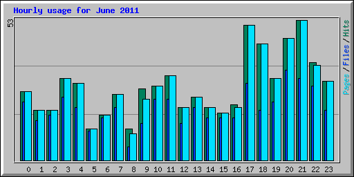 Hourly usage for June 2011