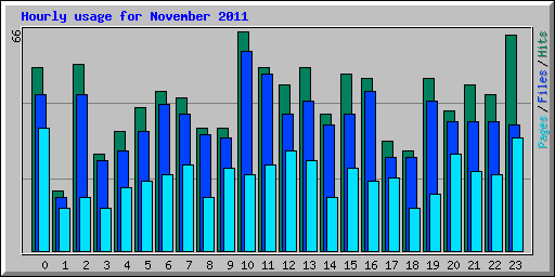 Hourly usage for November 2011