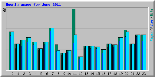 Hourly usage for June 2011