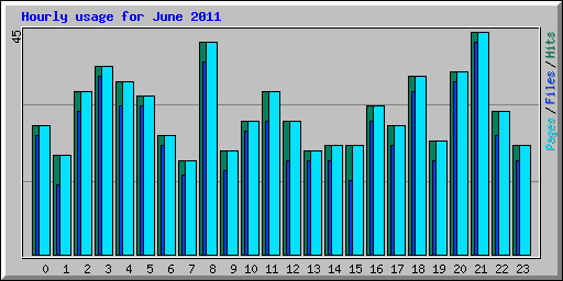 Hourly usage for June 2011