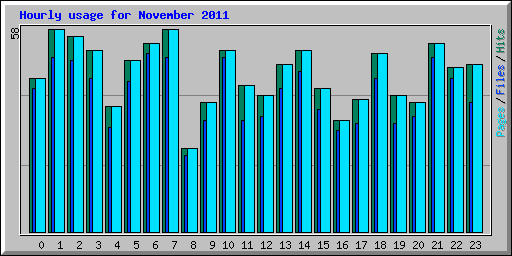 Hourly usage for November 2011