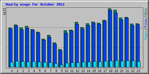 Hourly usage for October 2011