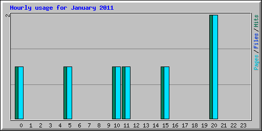 Hourly usage for January 2011
