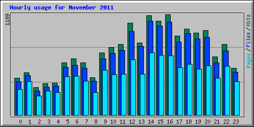 Hourly usage for November 2011