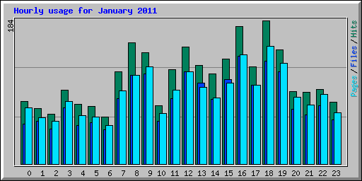 Hourly usage for January 2011