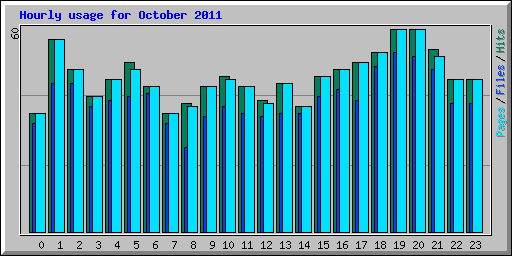Hourly usage for October 2011
