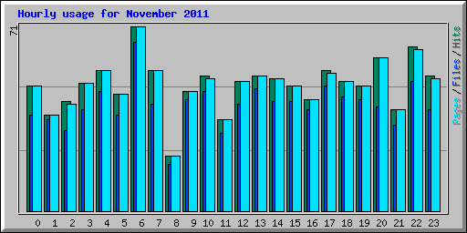 Hourly usage for November 2011
